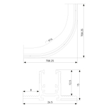Mini Magnetic Шинопровод под ГКЛ 12,5мм черный Ø1200 85221/00
