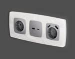MO511010 Комплект механизма розетки OMEGA Сталь матовый 2USB A+C 20W 3000mA (быстрая зарядка) QUANT (OP5110, VM177)