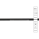 Магнитный трековый светильник Arte Lamp OPTIMA A7266PL-1BK