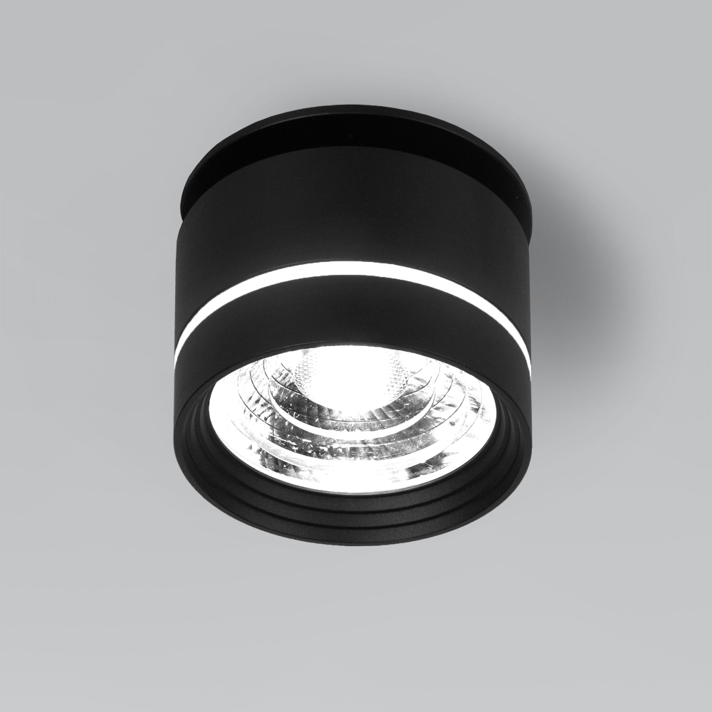 Встраиваемый поворотный светодиодный светильник 8W 4200K чёрный 25035/LED
