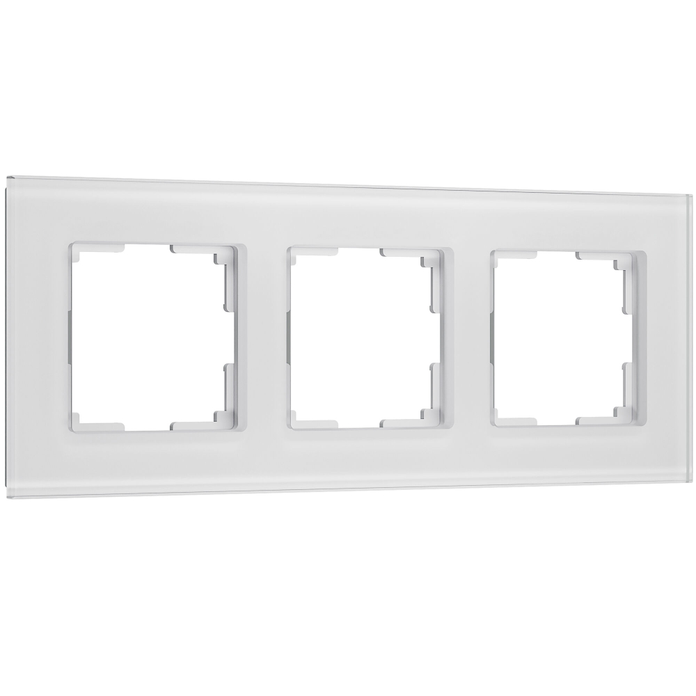 Рамка из стекла на 3 поста Senso белый soft-touch W0033101