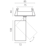 A5247RS Светильник ALTA BASE встраиваемый LED 24W 3040LM 24G ЧЕРНЫЙ 4000K со встр. чашей (215247 + 215007 + 215000-24)