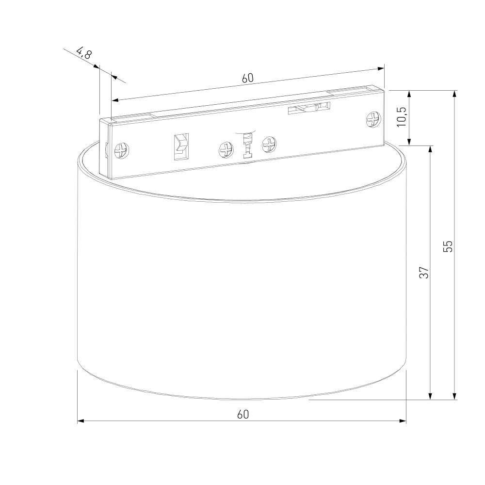 Mini Magnetic Трековый светильник 5W 3000K латунь/черный 85206/01