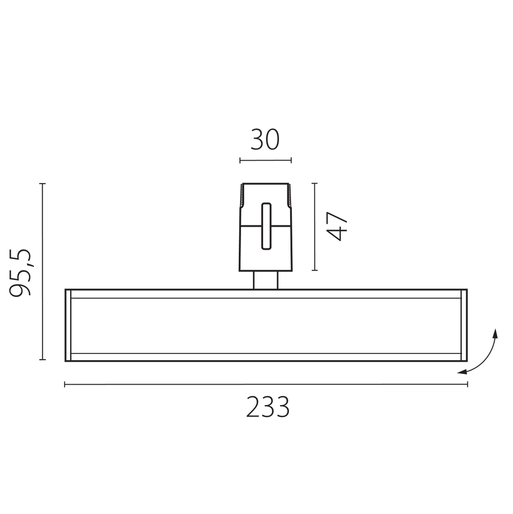 270247 Светильник 48V линейный DUE HERMES 10W 520LM 110G ЧЕРНЫЙ 4000K