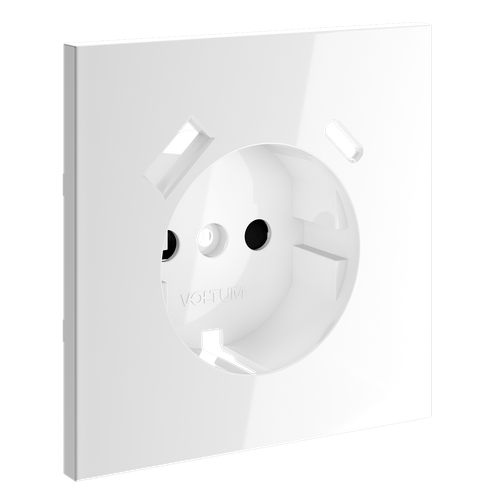 Купить Накладка для розетки с заземлением и защитными шторками, с USB A+C, S70 (белый глянцевый)