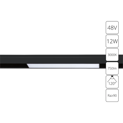 Купить Магнитный трековый светильник Arte Lamp LINEA A4642PL-1BK