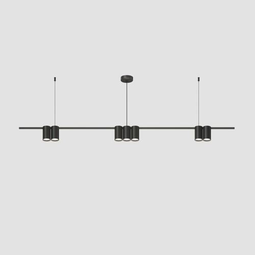 Купить DK4063-BK Подвесной светильник ORBIT, IP20, 7xGU10 LED до 15 Вт, черный матовый, алюминий