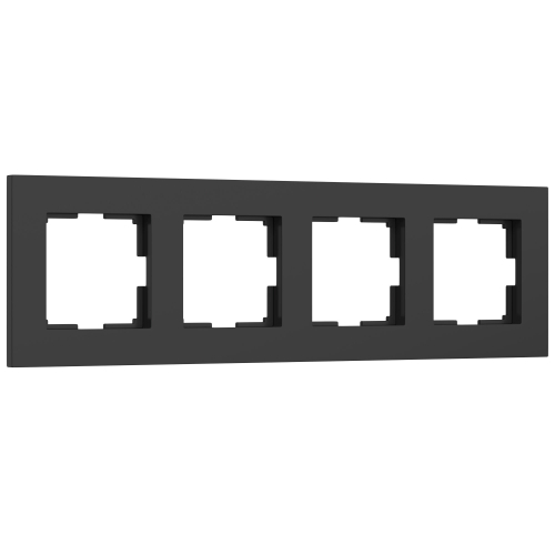 Купить Рамка из поликарбоната на 4 поста Slab черный софт W0042908