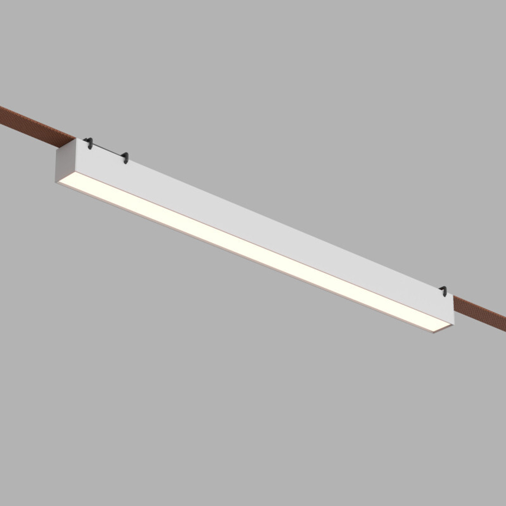 DK5676-WH Cветильник для трека-ремня Belty Smart, серия Linear, со светодиодом, L642*W40*H45мм, 48V DC, 24W, RA90, 120°, 2700-6000K, IP20, белый, алюминий