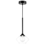 801202 Люстра VETRO 1х6W(led) G9 ЧЕРНЫЙ/ПРОЗРАЧНЫЙ