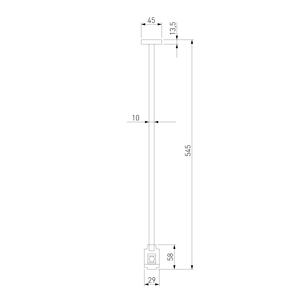 Esthetic Magnetic Декоративная стойка 545 мм (без питания) 85149/00
