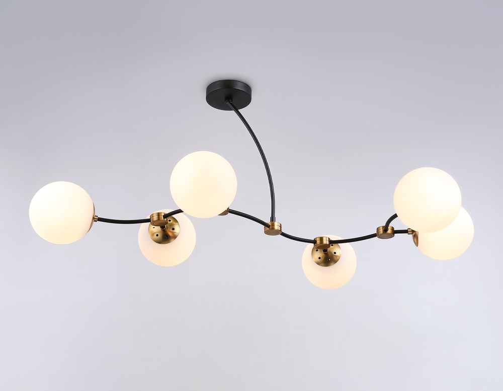 TR2555/6 BK/SB черный/бронза E27/6 max 60W 1160*600*450