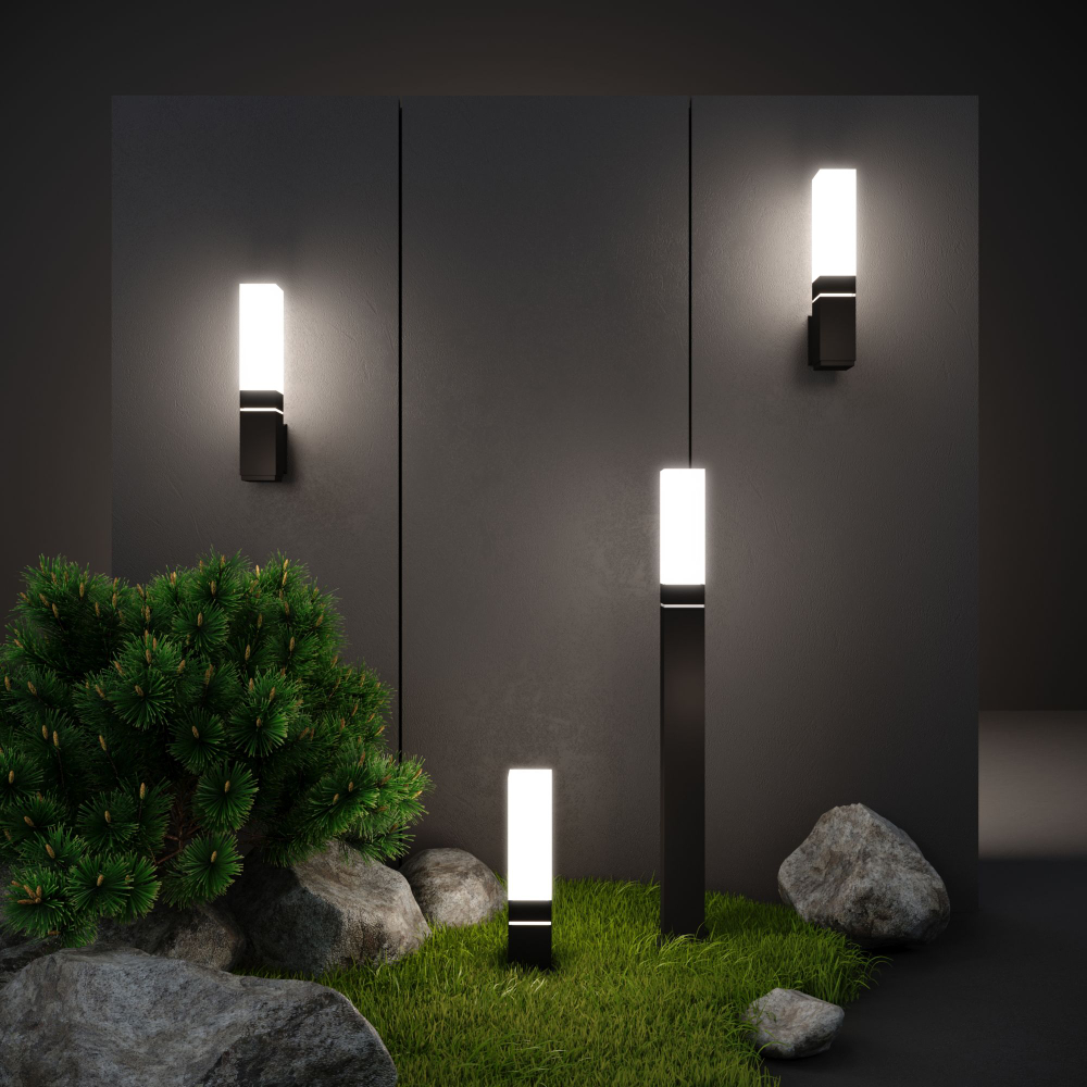 Ландшафтный светодиодный светильник чёрный IP54 1537 TECHNO LED
