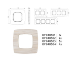 OF940302 Рамка OMEGA Opera (Бежевый мрамор) 2-ая