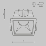 Встраиваемый светильник Technical DL043-01-10W4K-SQ-WB