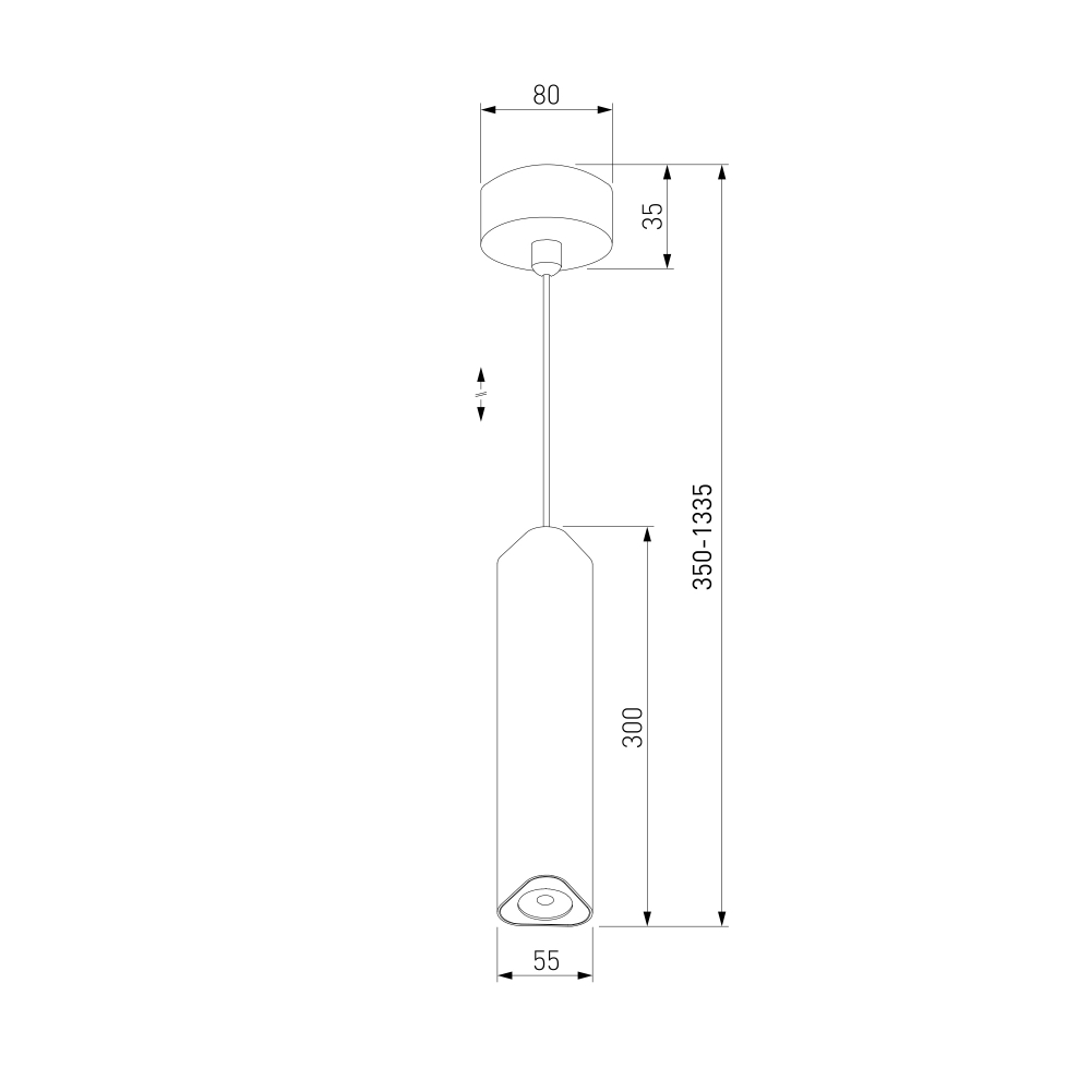 Светильник подвесной светодиодный Trio 12W 4000K  черный 50310 LED