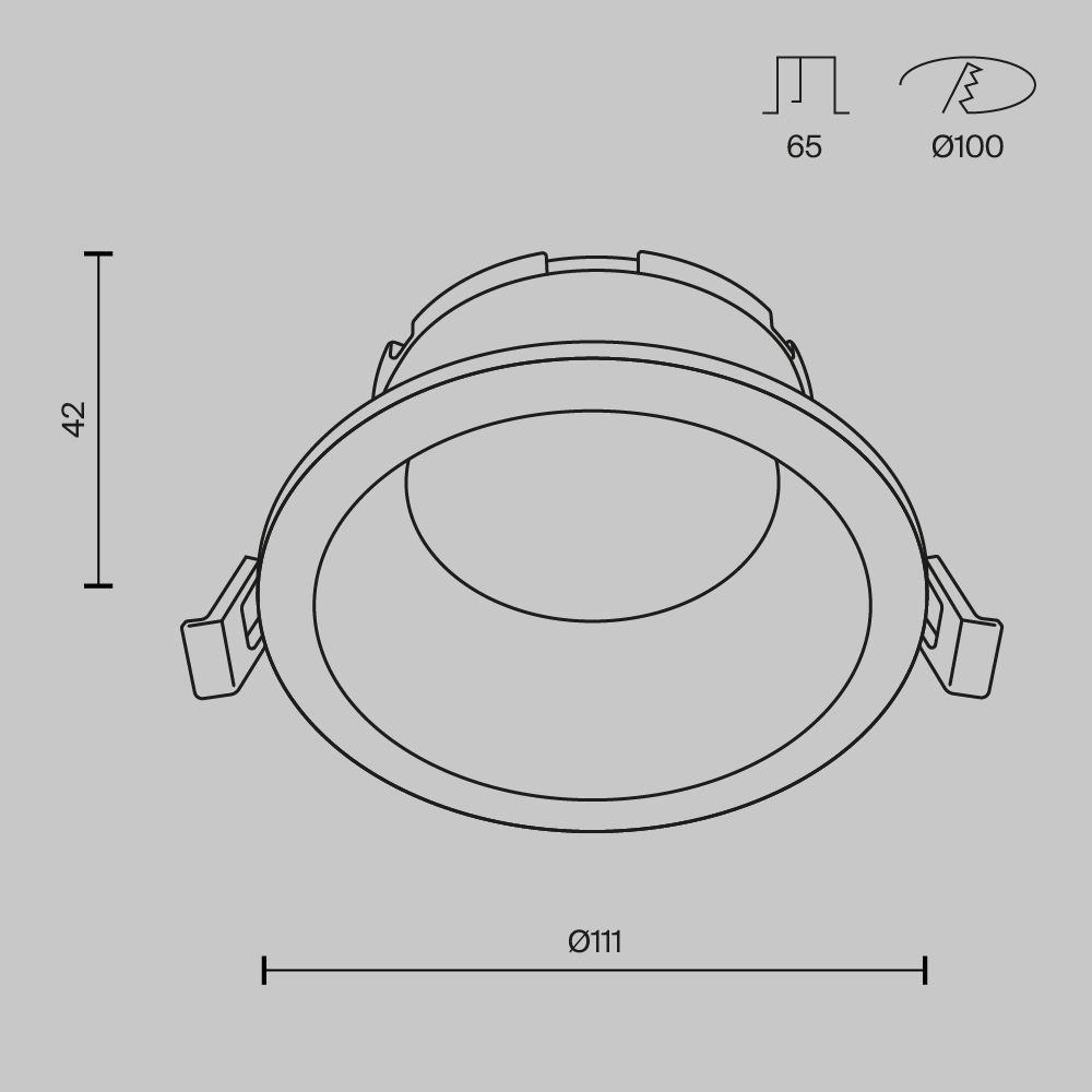 Встраиваемый светильник Technical DL126-GX53-WB