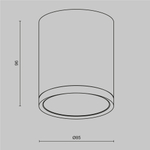Потолочный светильник Technical C086CM-GX53-MRD-B
