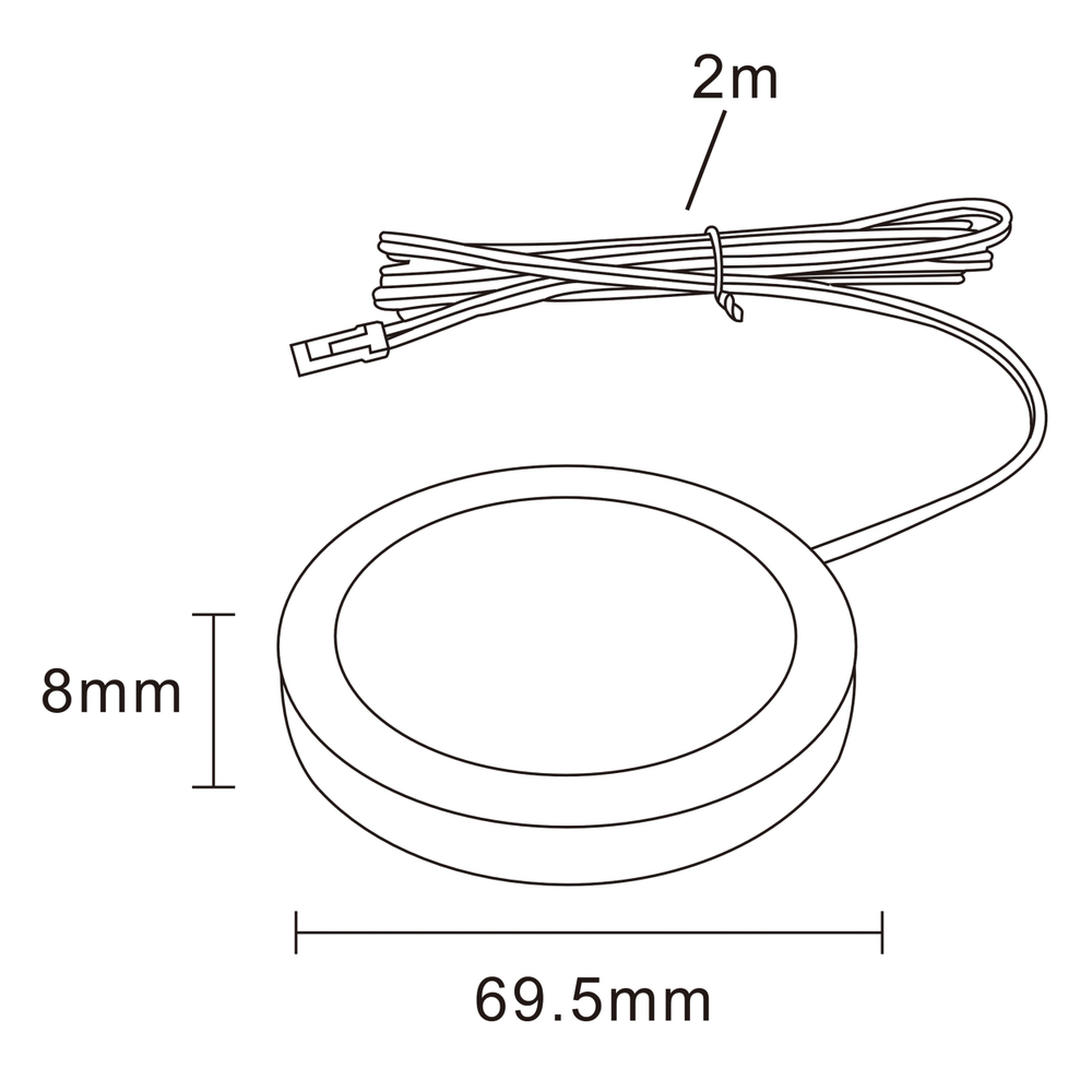 036330 Светильник 12V MOBILED 3W 195LM G БЕЛЫЙ 3000K