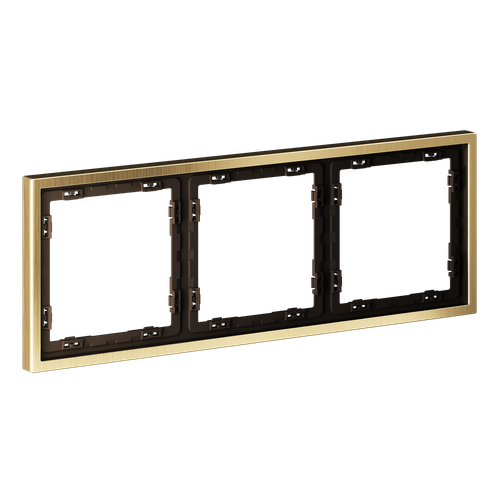 Купить Рамка металлическая на 3 поста, S70 Metal (латунь)