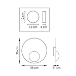 737237 Бра EMISFERO 12W LED 655LM 180G ЧЕРНЫЙ 3000K