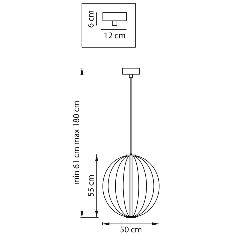 734057 Люстра SOLE 16W LED 1309LM 120G ЧЕРНЫЙ МАТОВЫЙ 3000K