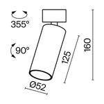 Потолочный светильник Technical C055CL-L12B4K-W-B