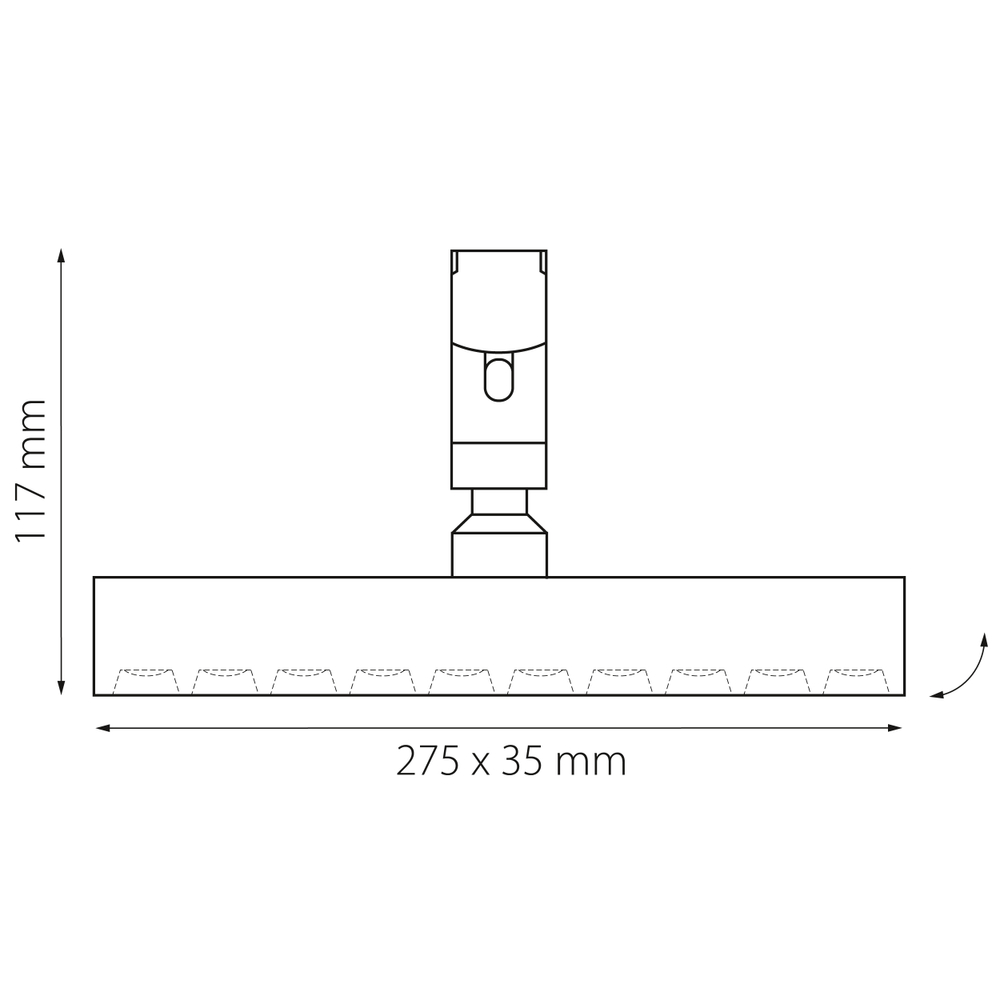 267537 Светильник 48V д/1-фазн трека DUE LED 10W 430LM 24G ЧЕРНЫЙ 3000K IP20