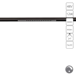 Магнитный трековый светильник Arte Lamp OPTIMA 0.1-10V A7496PL-1BK