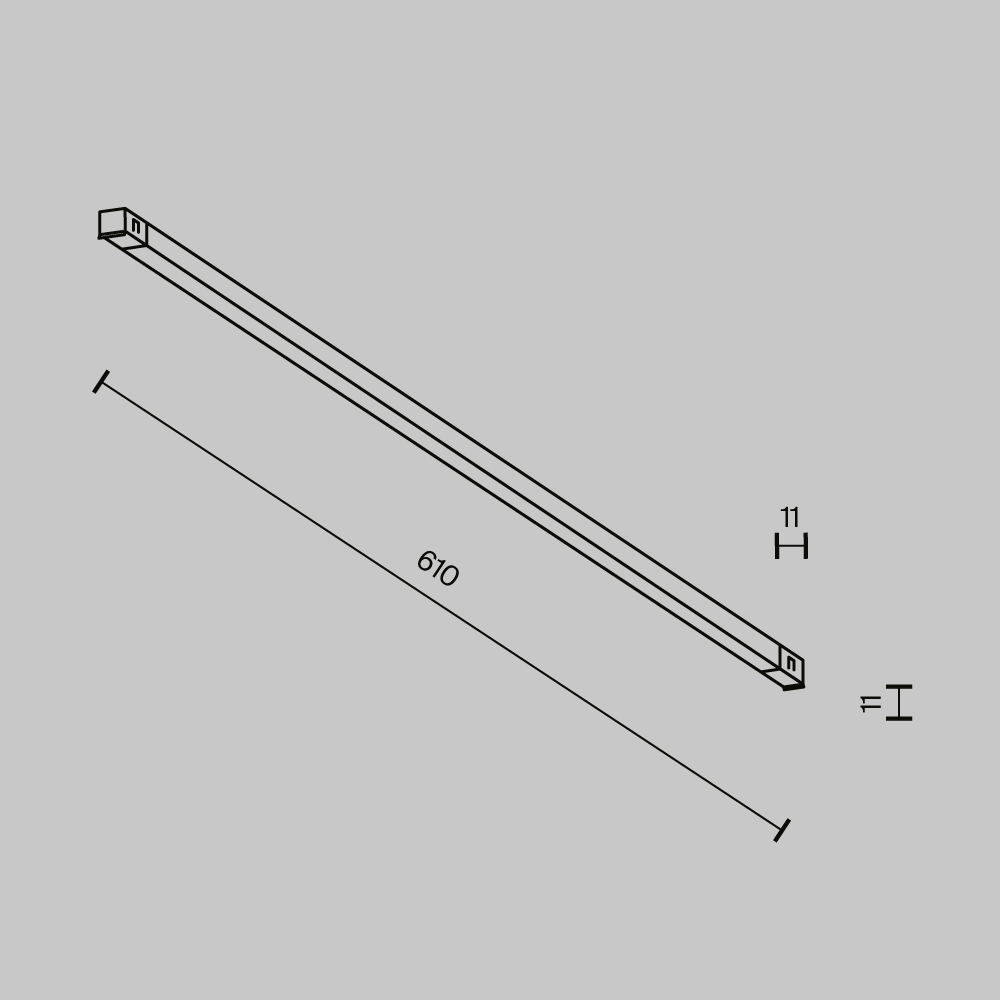 Трековый светильник Technical TR240-2-12W3K-B