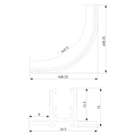 Mini Magnetic Шинопровод под ГКЛ 12,5 мм черный Ø600 85219/00