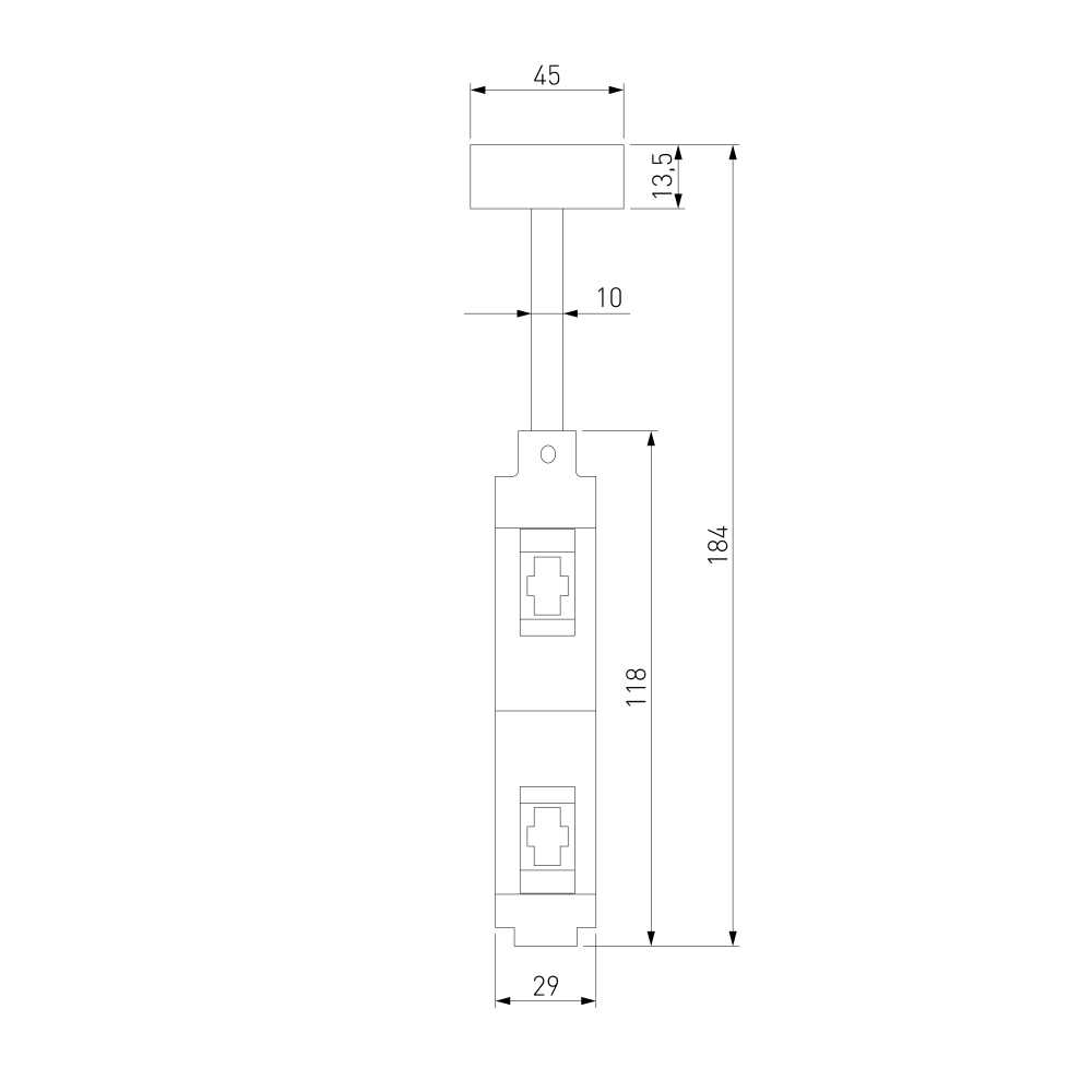 Esthetic Magnetic Декоративная стойка двойная 184 мм 85144/00