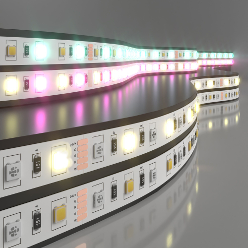 Купить Светодиодная лента 24 В 14,4 Вт/м 60 Led/м 5050+5050 IP20, MIX RGB/теплый белый, 5 м Лента светодиодная 24V 14,4W 60Led 5050+5050 IP20 MIX RGB/теплый белый, 5м