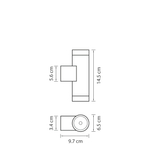 351607 Светильник PARO 2xGU10 ЧЕРНЫЙ IP65