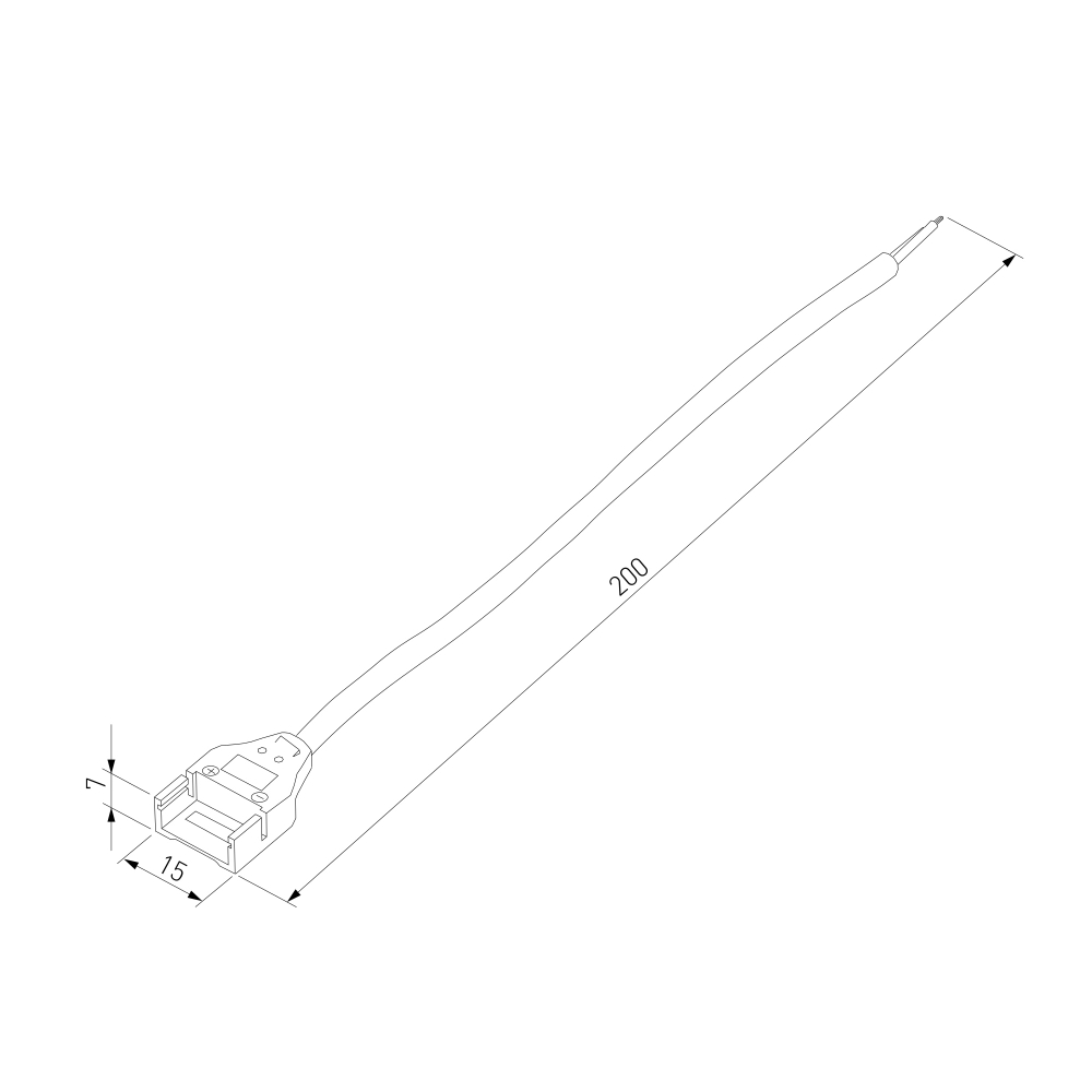 Коннектор для лент COB 24V 480Led 14W IP68 гибкий односторонний 95133/00