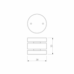 Slim Magnetic Коннектор круглый шарнирный для накладного шинопровода (чёрный) 85010/00 85010/00