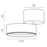 A5647SO Светильник ALTA PRO накладной LED 30W 3510LM 36G ЧЕРНЫЙ 4000K с накл. чашей (215647 + 215017 + 215010-30)