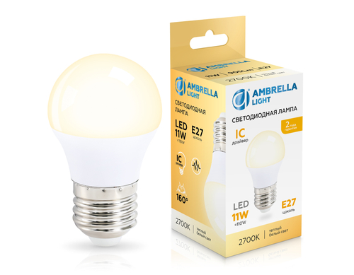 Купить 451103 LED G45 11W IC E27 2700K 175-265V