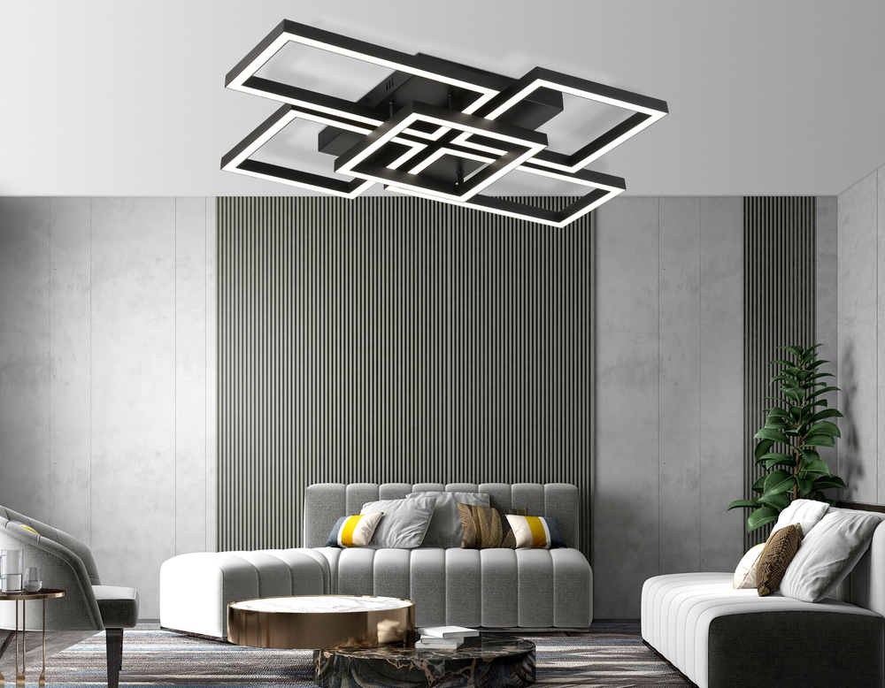 FA1012/4+1 BK черный 90W 3000K-6400K 710*490*95 (ПДУ ИК)