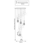 738131 Люстра ACRILE 53W LED 3217LM 360G ЗОЛОТО 3000K