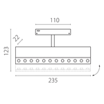 259037 Светильник 48V поворотный д/трека UNO LED 12W 800LM 24G ЧЕРНЫЙ МАТОВЫЙ 3000K