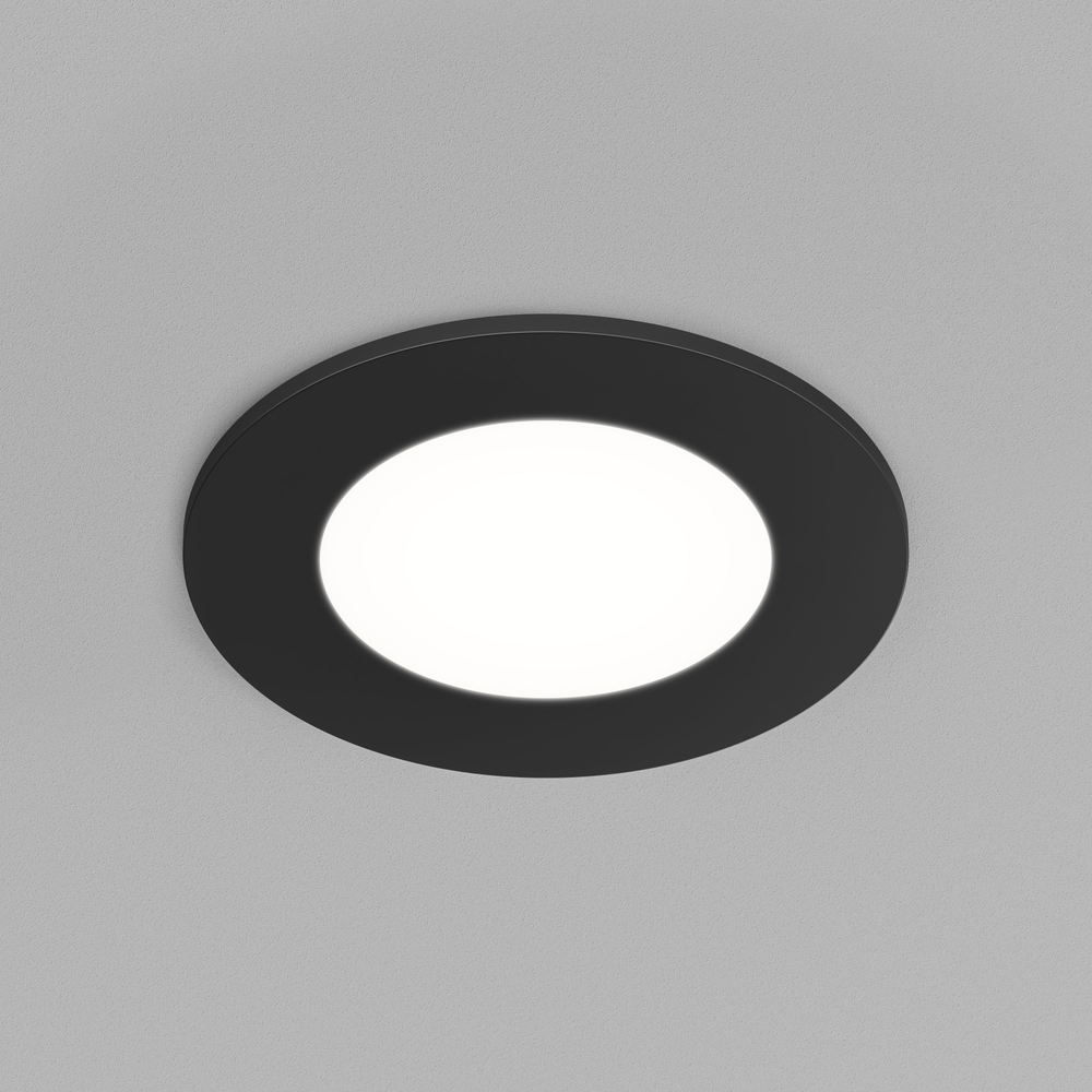 DK3101-BK Встраиваемый влагозащищенный светильник, IP65, до 10 Вт, LED, GU5,3, черный