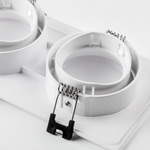 012826 Рамка (светильник) PVC д/LED-модулей 941хх и LED-ламп D50мм PIANO 2x QUAD БЕЛЫЙ IP65