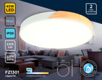FZ1301 WH/LW белый/светлое дерево 45W 5000K D500*50 (без ПДУ)