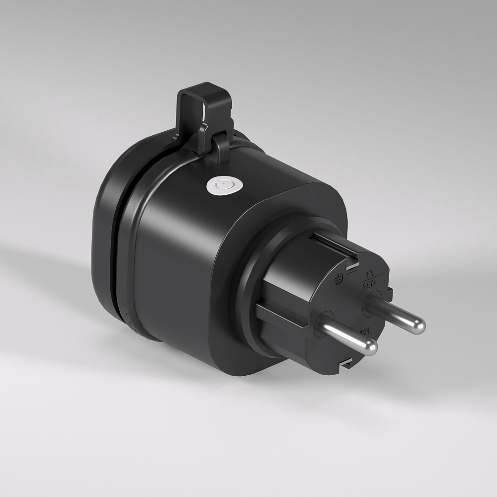 Умная мобильная розетка Elektrostandard Wi-Fi 3500W IP44 76103/00 черный