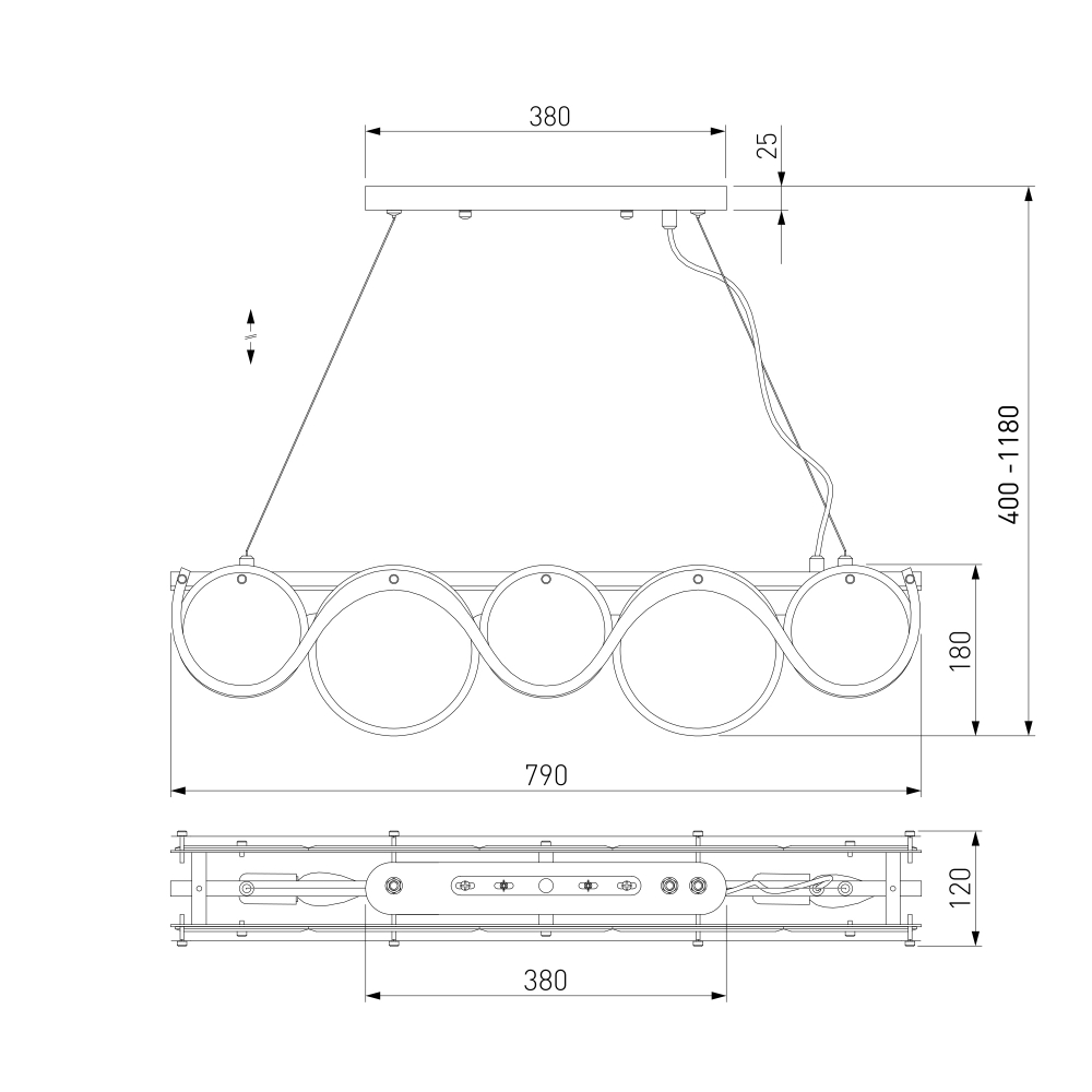Умный подвесной светильник 354/4 Smart (322/4)
