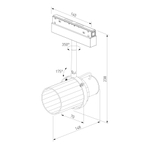 Slim Magnetic Трековый светильник со стеклянным плафоном 10W 4000K черный 85532/01