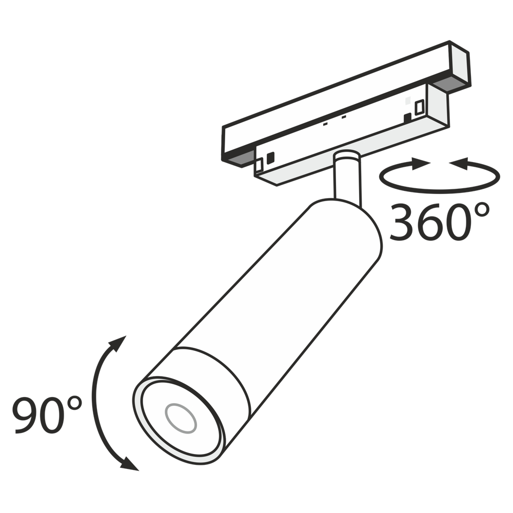 Трековый светильник Technical TR019-2-7W4K-B