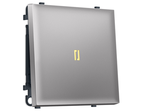 Купить MS502010 Комплект механизма 1-кл выключателя с подсветкой 3200K SIGMA Сталь матовый 10A-250V QUANT PRO (SP5020, PR101, G11Y)