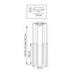 L8T747437 Люстра TUBO LED 40W 2400LM 25G ЧЕРНЫЙ 3000K (574737+747437 (8шт)